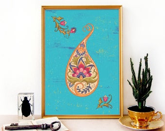 The Paisley Garden Persian, Mughal Style Art Print