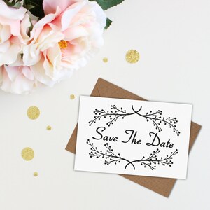 Save The Date Decorative Wedding Stamp
