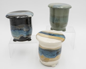 Handmade Pottery Butter Crocks, also known as French-Style Butter Keepers, Offer a Way to Keep Butter Fresh on the Counter