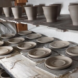 Ceramic Espresso Cup and Optional Saucer, 3.5 to 4 Fluid Ounces Stoneware Handmade Pottery image 10