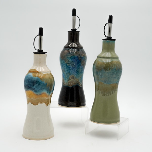 Handmade Pourer: Ceramic Cruets Decanters that Bring Color to Your Space, Medium Size