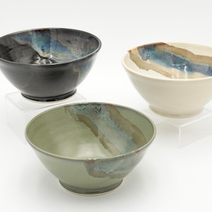 Pottery Bowls: Wheel Thrown Stoneware Tableware for Salad, Soup, Pasta, Cereal, Whatever You Like