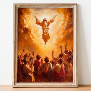 The Rapture Landscape | Christian Wall Art, Glory of the Resurrected Christ, Bible Art, Jesus Wall Art, Christian Art, Digital Download 204