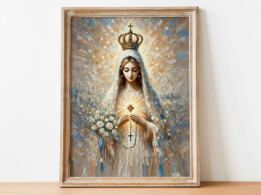 Queen of Heaven Art: Virgin Mary Digital Painting (digital Download) - Etsy