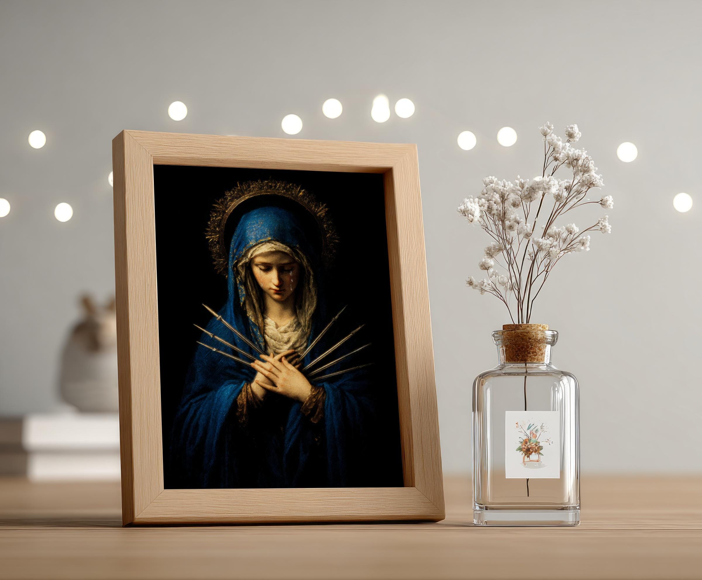 Our Lady of Sorrows Art Print | Mater Dolorosa Dark Baroque | Seven ...