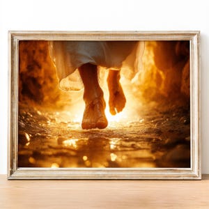 The Steps of Resurrection, Bible Art | Jesus Art | Resurrection | Wall Art | Empty Tomb | Easter | Risen Lord,Digital Download 196