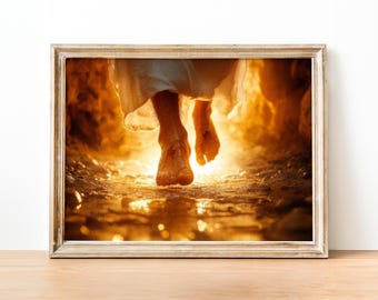 Arte de la Resurrección de Jesús: Impresión bíblica de la Tumba Vacía (Descarga digital)
