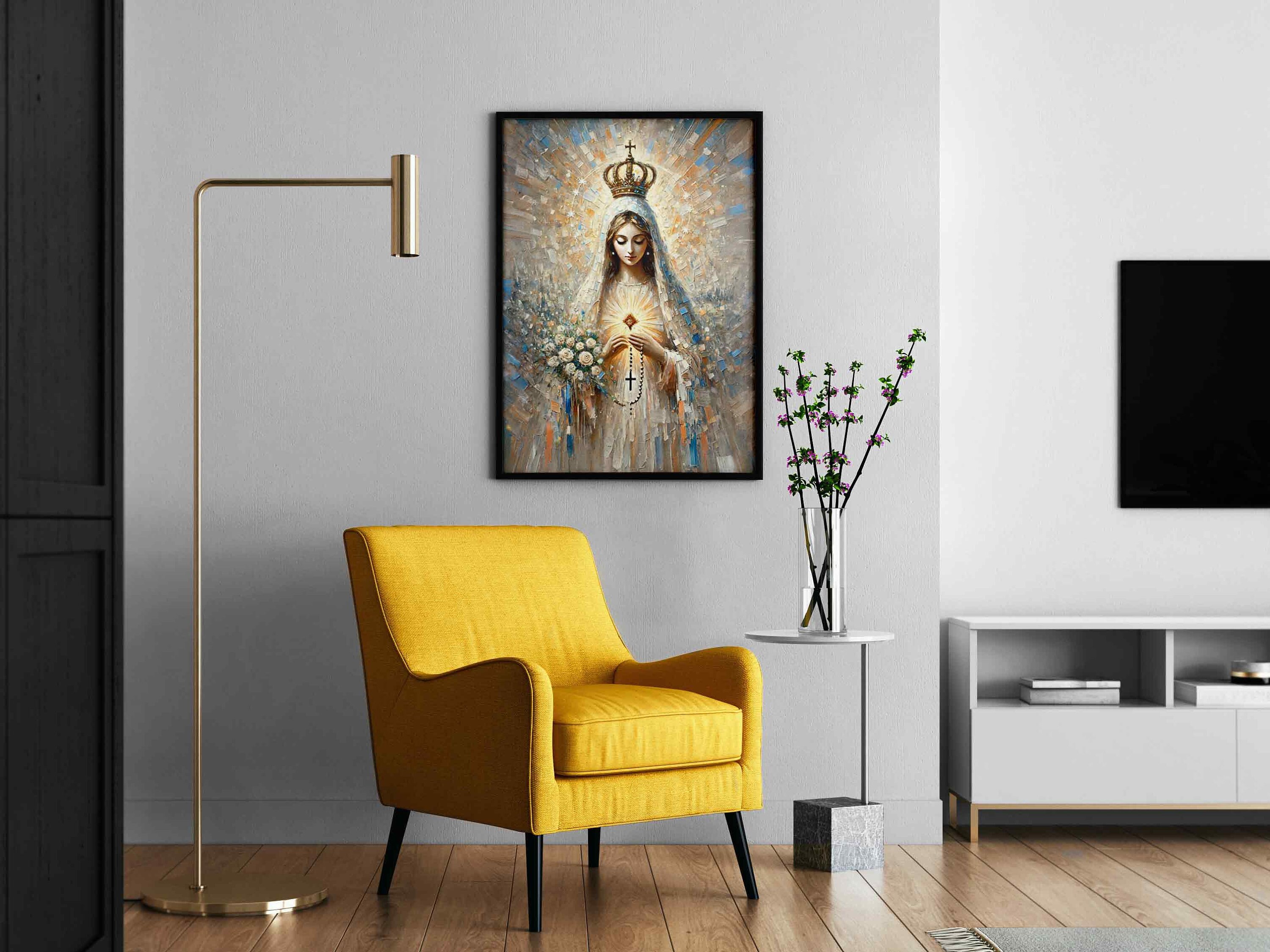 Queen of Heaven Art: Virgin Mary Digital Painting (digital Download) - Etsy