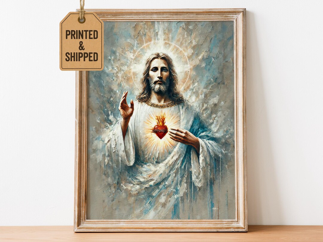Sacred Heart of Jesus – Christian Wall Art Print | Catholic Home Decor ...