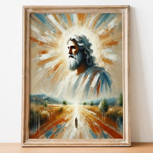 The Divine Path: Guided by the Almighty, Divine Presence, Spiritual Art, Inspirational, Jesus wall art, Christian Art, Digital Download 18