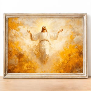 Jesus&#39;s Ascension, Pentecost, Hand of God, Jesus Art, Bible Verse, Bible Poster, Christian Art, Christ Ascension Art, Digital Download 218