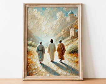 Journey to Emmaus Art: Jesus and Disciples Print (Digital Download)