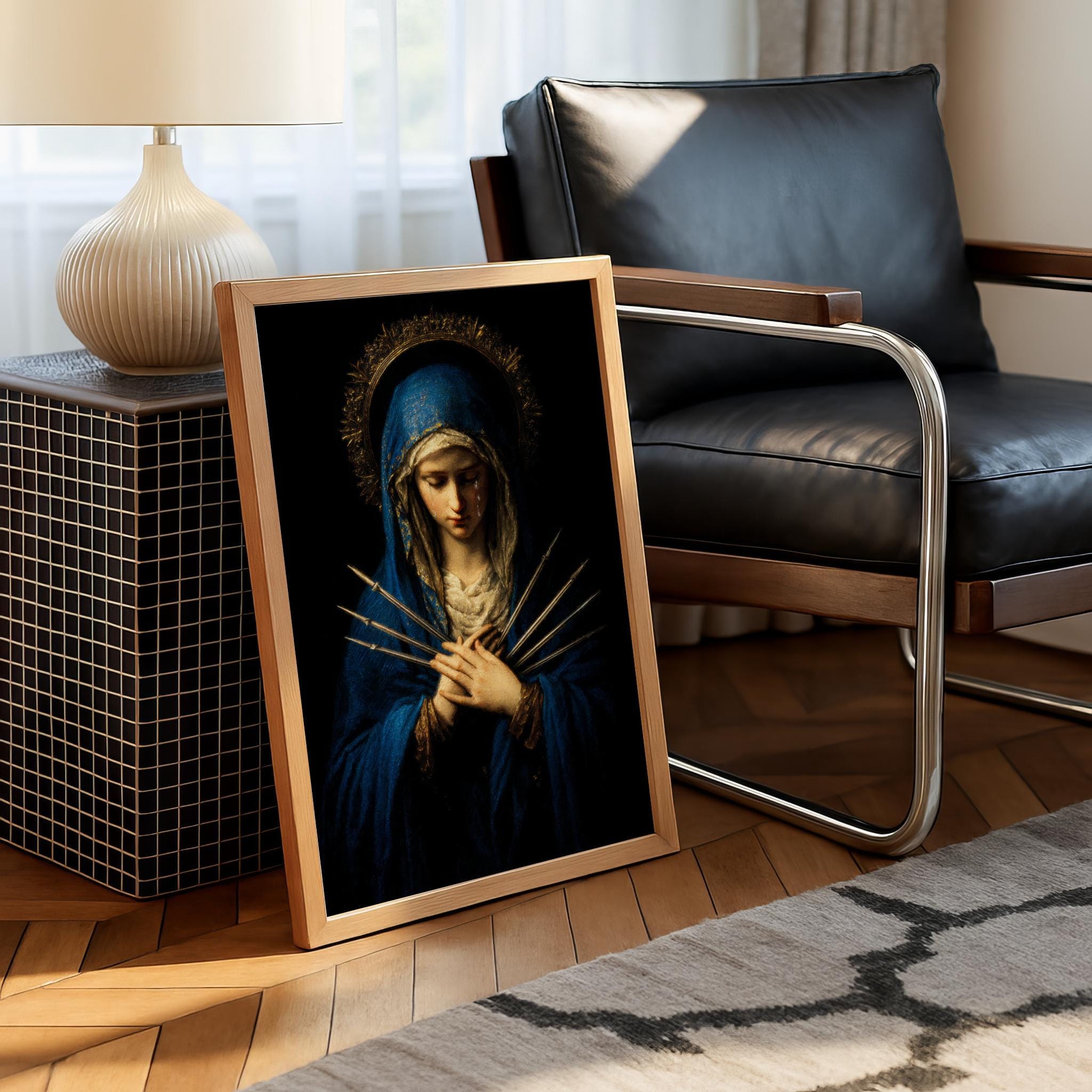 Our Lady of Sorrows Art Print | Mater Dolorosa Dark Baroque | Seven ...