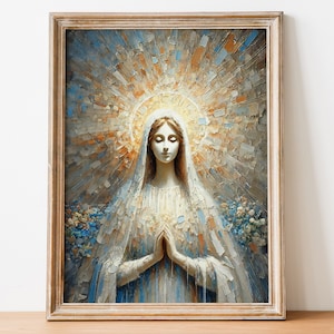 Blessed Virgin Mary Art Print: Religious Home Decor (Digital Download)