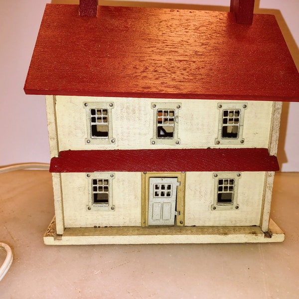 Antique Schoenhut pair of houses. Home builder toys late 1920's or early 1930's