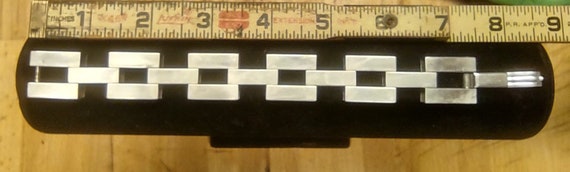 Vintage geometric Sterling silver bracelet rectan… - image 3