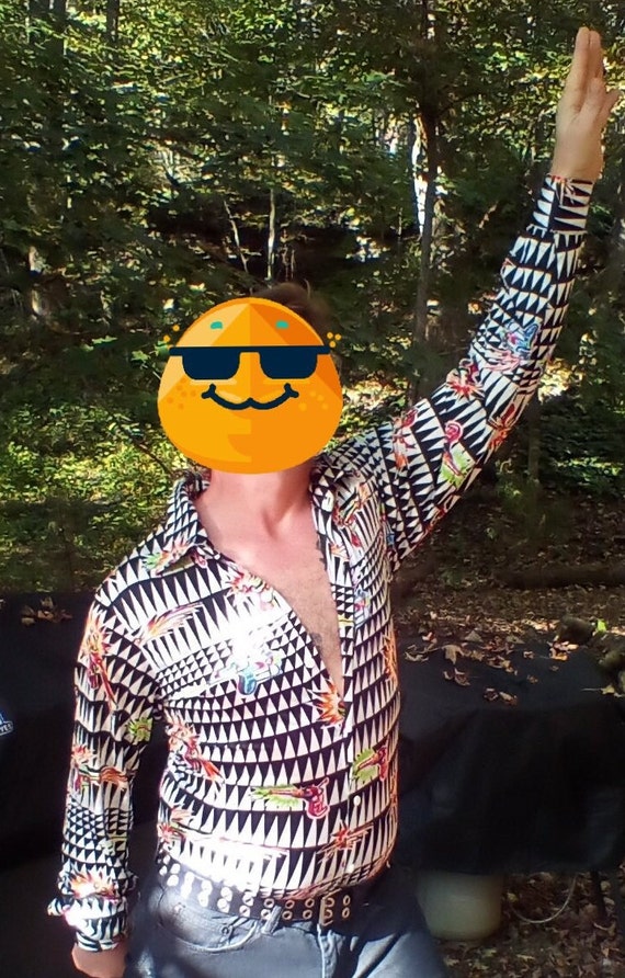 Vintage gun shirt mens Gem