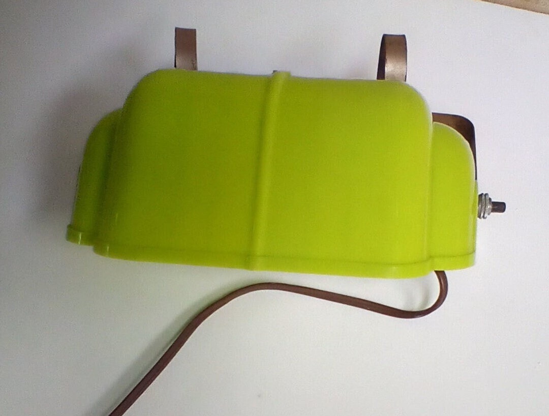 Vintage Art Deco Plastic Headboard Lime Green Bed Lamp Etsy