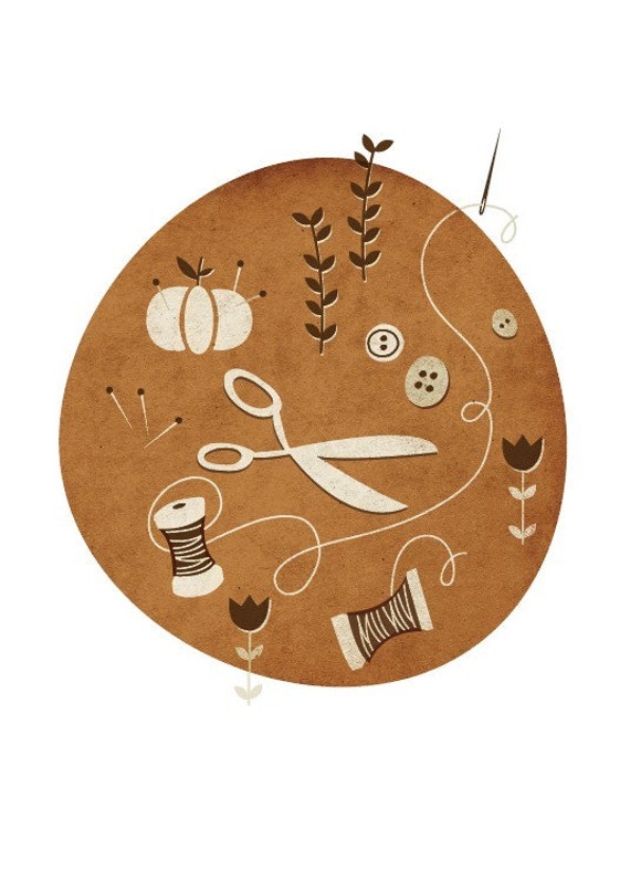 Items similar to Sewing Supplies Digital Print Rust on Etsy