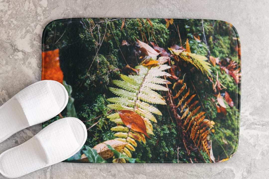 AUTMN Motive Moss Bath Mat Forest Green Moss Bathroom Mat Green ...