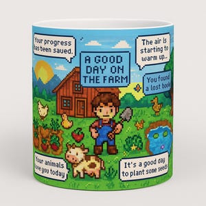 Stardew Valley Gift, Valley Coffee Mug gamer gift Stardew Valley Mug meme gift coffe mug Video Game Mug, Gamer Mug