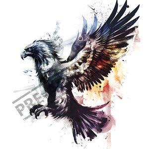 Eagle Tattoo Design | High Resolution 4K | Canvas Art | iPhone Wallpaper|  Printable SVG File Included | Clip Art| Bird Tattoo | PNG