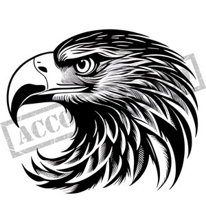 Eagle Tattoo Design | High Resolution 4K  | Printable SVG File For Tattooist Included| Canvas Art| Black Scale