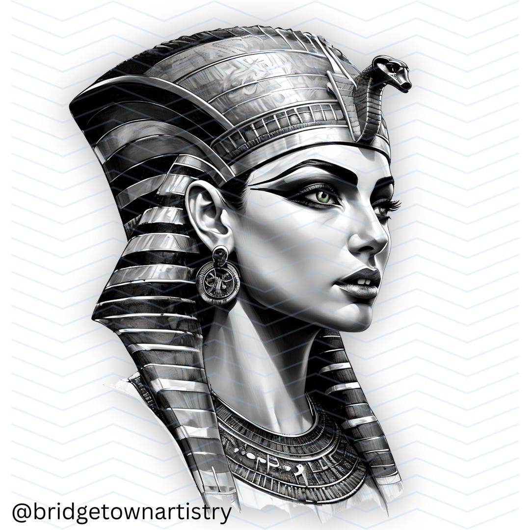 Egyptian Woman Tattoo Design | High Resolution PNG | Canvas Art ...