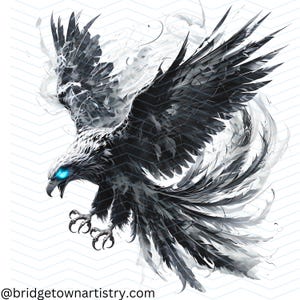 Phoenix Tattoo Design |300DPI | Canvas Art | Printable SVG Stencil | PNG | Clip Art| Digital Download | JPEG| T-Shirt Decal | Template