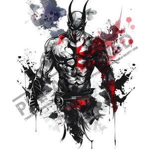 Villain Comic Book Tattoo Design |High Resolution 4K | Canvas Art |Printable SVG File Included | Super Hero | Clip Art| Digital Art| Fan Art