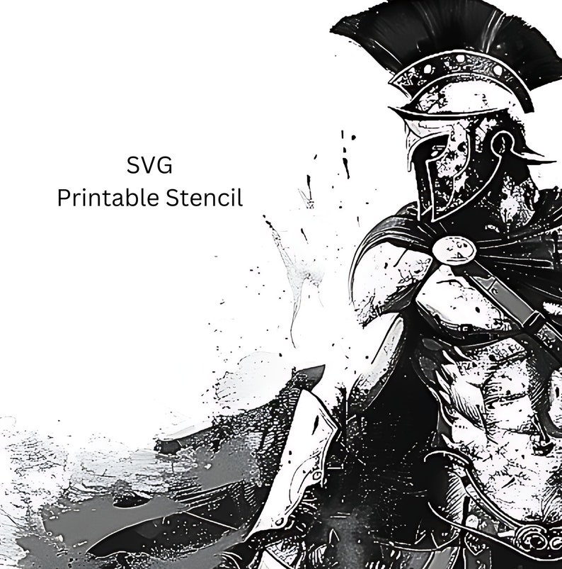 Spartan Warrior Tattoo Design | High Resolution 4K | Watercolor Art ...