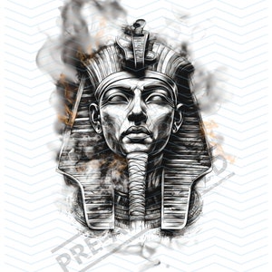 Egyptian Pharaoh Tattoo Design | High Resolution PNG | Canvas Art | Printable SVG Template | Instant Download | iPhone Wallpaper | Clip Art