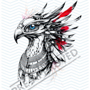 Horus Egyptian Tattoo Design |  PNG File  | Canvas Art | Printable SVG Stencil | Instant Download | iPhone Wallpaper| Clip Art | Wall Art