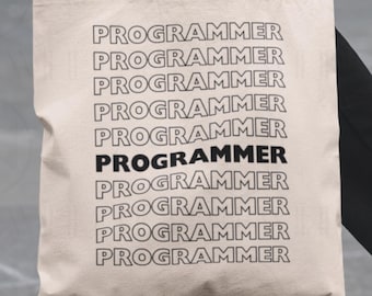 Computer Programmer Tote Bag: Software Engineer Gift, Coding Work Carryall, Computer Science Student, Developer