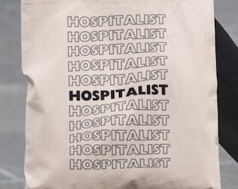 Hospitalist Totebag: Internal Medicine Doctor Gift, Work Tote for Rounds and Clinical Residency, Physician