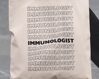 Immunologist Tote Bag: Immunology Doctor Gift, Lab Scientist Professional, Immune System Dr Carryall, Allergist