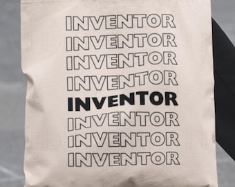 Inventor Tote Bag: Gift for Patent Holder, Startup Founder Totebag, Innovator Carryall, Engineering Student