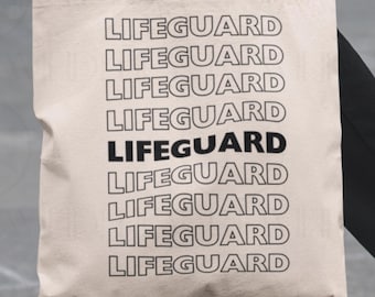 Lifeguard Tote Bag: Gift for Beach Guard, Swim Coach Totebag, Pool Safety Summer Professional