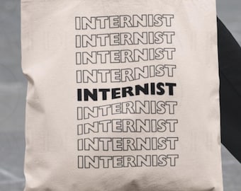 Internist Tote Bag: Gift for Internal Medicine Physician, Med School Grad Carryall, IM Dr