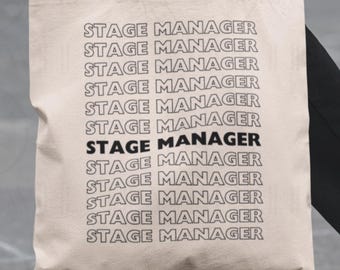 Stage Manager Tote Bag: Theater Production Gift, Backstage Crew Accessory, SM Carryall, Show Caller