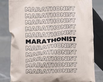 Marathonist Tote Bag: Marathon Runner, 26.2 Finisher Gift, Half Marathon 13.1 Present, Running Coach