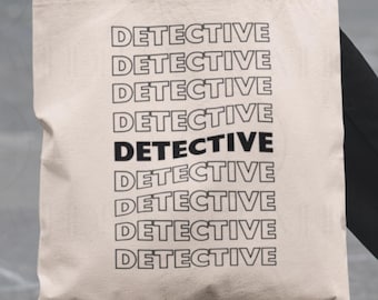 Detective Tote Bag: Private Investigator Present, Police Detective Gift, True Crime Lover Totebag, Sleuth