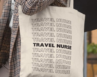 Travel Nurse Tote Bag: Nursing Essentials Totebag for RN, Nomad Agency Professional, Temporary Nurse
