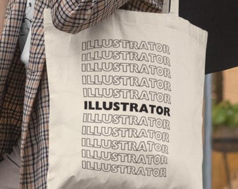 Illustrator Tote Bag: Artist Gift, Graphic Designer Accessory, Art Student Present, Creative Studio Totebag