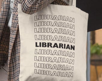 Librarian Tote Bag: Bookish Gift, School Archivist Carryall, Bibliothecary Totebag, Bookworm Canvas, Book Lover