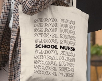 School Nurse Tote Bag: Gift for Pediatric RN, Health Office and Campus Nursing Carryall
