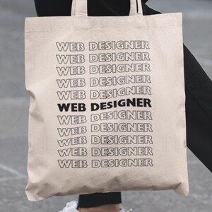 Web Designer Tote Bag: Gift for Front-end Developer, UX/UI Designer, Programmer, Design Enthusiast