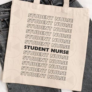 Student Nurse Tote Bag: Future RN Gift, Nursing School Study Totebag, Apprentice Nurse Present