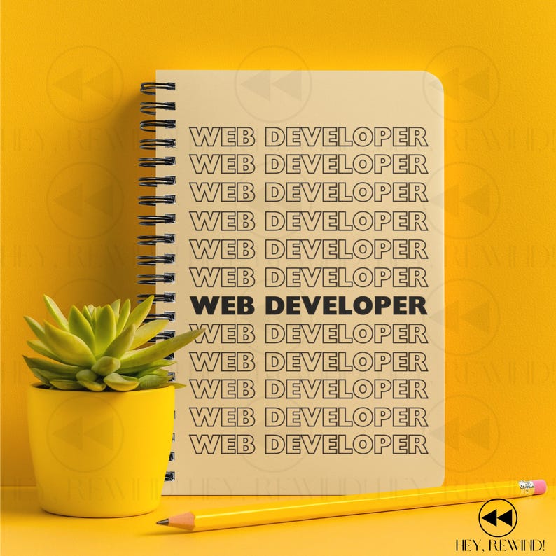 Web Developer Journal: Programmer Notebook, Coding Log Book, Software Engineer Gift, Computer Science Student image 2