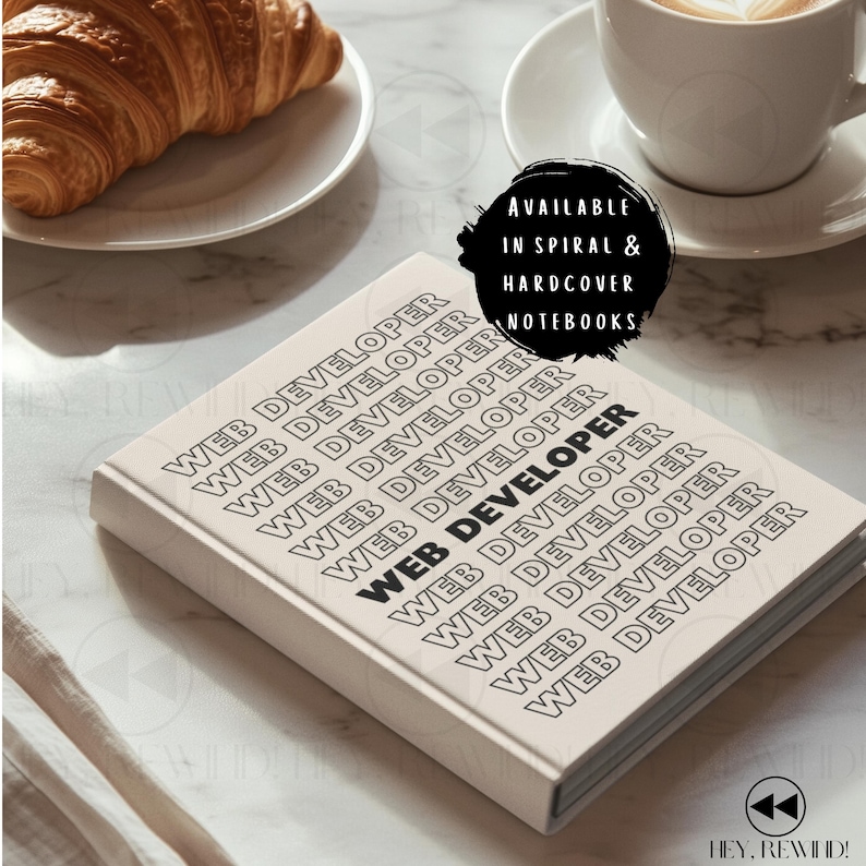 Web Developer Journal: Programmer Notebook, Coding Log Book, Software Engineer Gift, Computer Science Student image 1